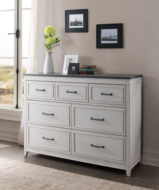 The Gray Barn Happy Horse White and Grey 7-drawer Dresser