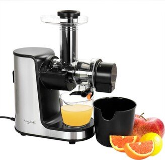 MegaChef Masticating Slow Juicer Extractor with Reverse Function, Cold Press Machine with Quiet Motor