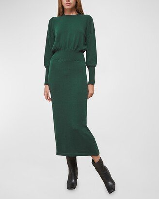 Harlan Cashblend Crewneck Midi Sweater Dress