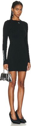 Long Sleeve Mini Dress in Black