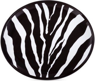 Zebra-Print Porcelain Platter-AA