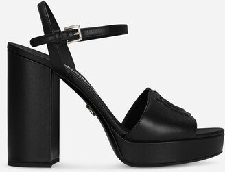 Calfskin platform sandals