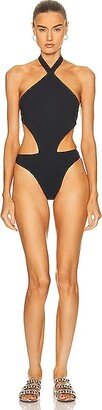 Trikini One Piece Swimsuit in Black