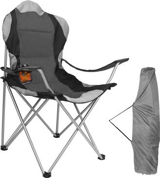 BESTCOSTY Foldable Camping Chair with Cup Holder and Carry Bag