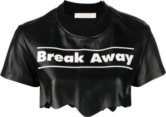 Break Away leather crop top