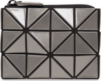Pouch With Geometric Pattern - Silver