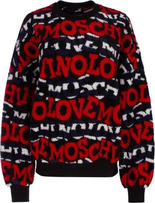 Allover Logo Crewneck Knitted Jumper