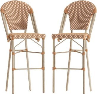 Lourdes Set of 2 Stackable Indoor/Outdoor French Bistro 30