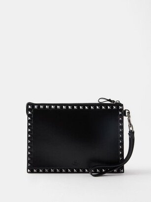 Rockstud Leather Wristlet Pouch-AA