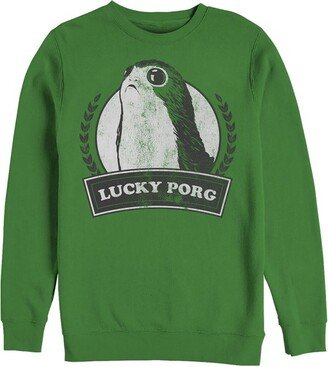 Men' Star War The Lat Jedi St. Patrick' Day Lucky Porg Sweathirt - Kelly - 3X Large