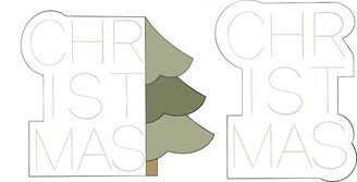 Christmas Plaque With Or Without Tree Cookie Cutter