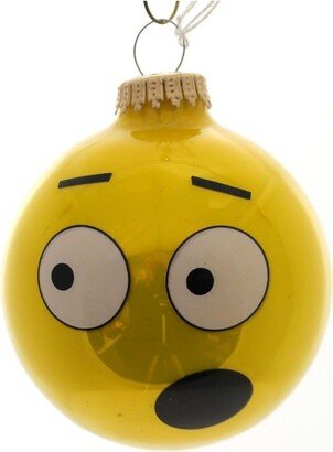 Holiday Ornaments Full Sun Emotion Ball Ornament - 3.25 Inches - Emoji - 650030A Omg - Glass - Yellow