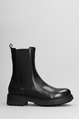 Combat Boots In Black Leather-AQ