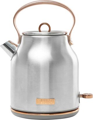 Haden 1.7L Heritage Electric Kettle Steel & Copper