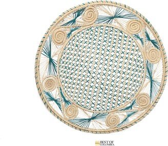 Colorfull Caracol Iraca Straw Placemats & Coasters High Quality