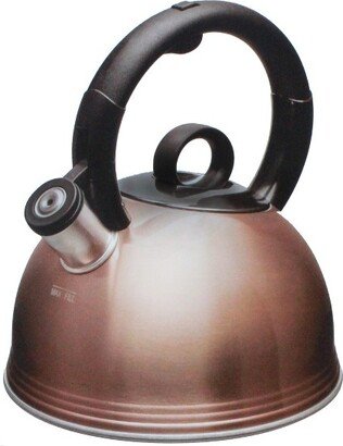 2.1 Qt Whistling Stainless Steel Tea Kettle with BPA Free Handle, Copper