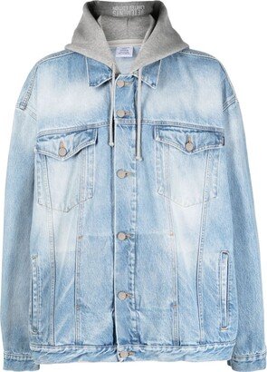 Oversized Hooded Denim Jacket