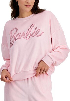 Grayson Threads, The Label Juniors' Barbie Rhinestone Velour Sweatshirt