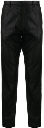 High-Waisted Slim-Fit Trousers