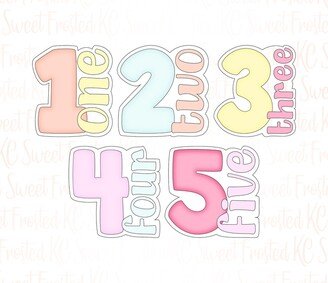 Numbers 1-5 With Words On The Side, Cookie Cutter Set