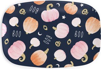 Serving Platters: Halloween Pumpkin Party Serving Platter, Orange