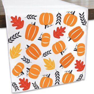 Fall Pumpkin - Halloween Or Thanksgiving Party Dining Tabletop Decor Cloth Table Runner 13 X 70 Inches