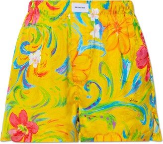 Floral Patterned Pyjama Shorts