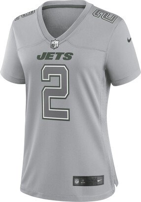 Women's NFL New York Jets Atmosphere (Zach Wilson) Fashion Football Jersey in Grey