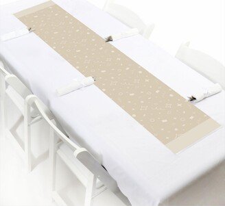 Big Dot Of Happiness Tan Confetti Stars Petite Simple Party Paper Table Runner 12 x 60 inches - Beige/Khaki