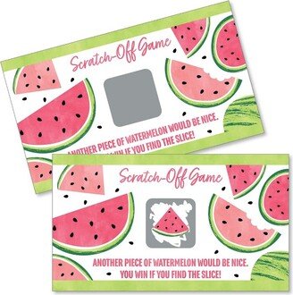 Big Dot of Happiness Sweet Watermelon - Fruit Party Game Scratch Off Cards - 22 Count