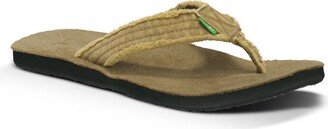 Men's Fraid Not Flip Flop In Khaki