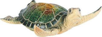 Q-Max 6W Green Sea Turtle Swimming Statue Marine Life Decoration Figurine