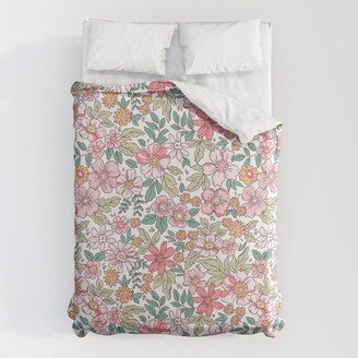 Floral pattern. Liberty style. Vintage flowers. Duvet Cover