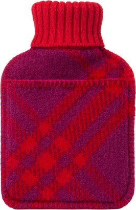 Check-Pattern Wool Hot Water Bottle