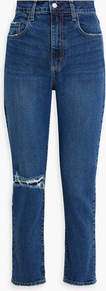 Frankie cropped distressed high-rise skinny jeans