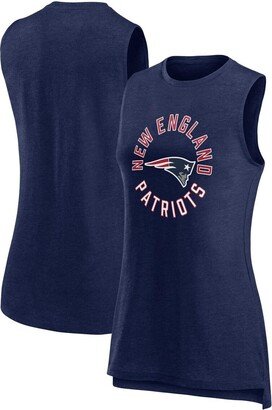 Women's Branded Heather Navy New England Patriots What Goes Around Tank Top