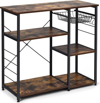 Industrial Kitchen Baker's Rack Microwave Stand Utility - 35.5''x 16'' x 33.5''