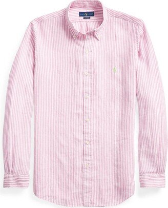 Classic Fit Striped Shirt Shirt Pink