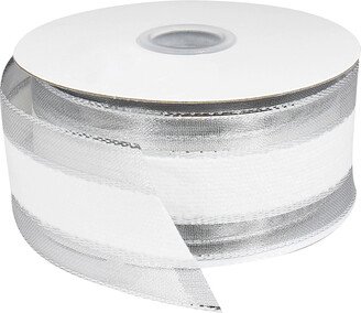 Ribbon Mesh Wired Silver/White