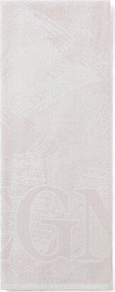 Logo-Embossed Cotton Beach Towel