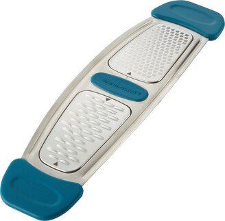 Stainless Steel Multi-Grater with Silicone Handles, Marine Blue