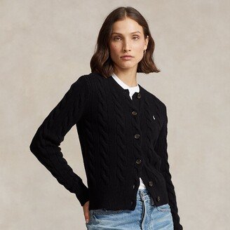 Cable-Knit Wool-Cashmere Cardigan