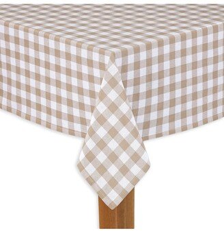 Lintex Buffalo Check Sand 100% Cotton Table Cloth for Any Table 60