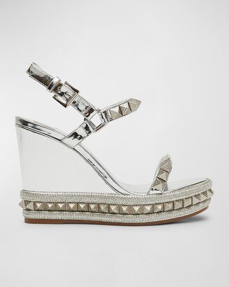 Pyraclou Metallic Spike Wedge Sandals-AA