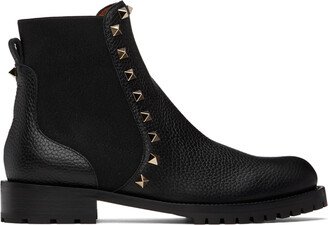 Black Rockstud Chelsea Boots-AA