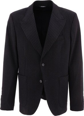 Pinstripe Single Breasted Stretch Jacket