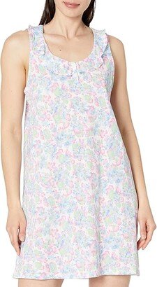 Sleeveless Cotton Blend Floral Gown (Multi Floral) Women's Pajama