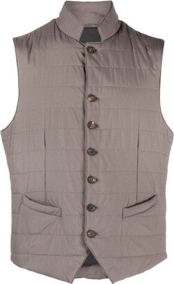 Quilted Button-Up Gilet