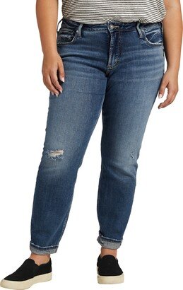 Ankle Straight Leg Boyfriend Jeans