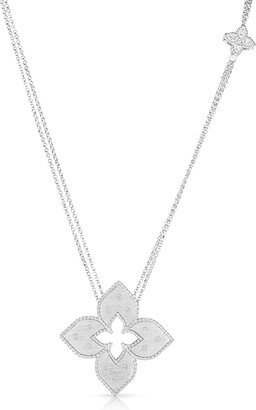 Venetian Princess Mini 18k White Gold Diamond Cutout Necklace